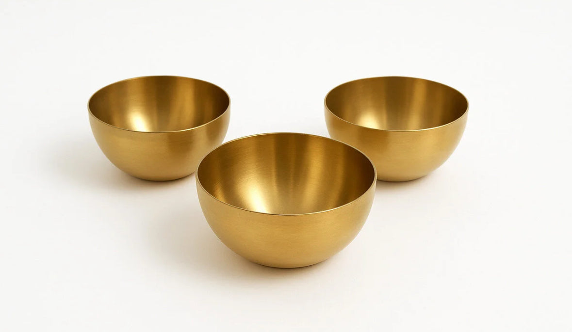Aurea – Matte Gold Bowl Set (Set of 6)