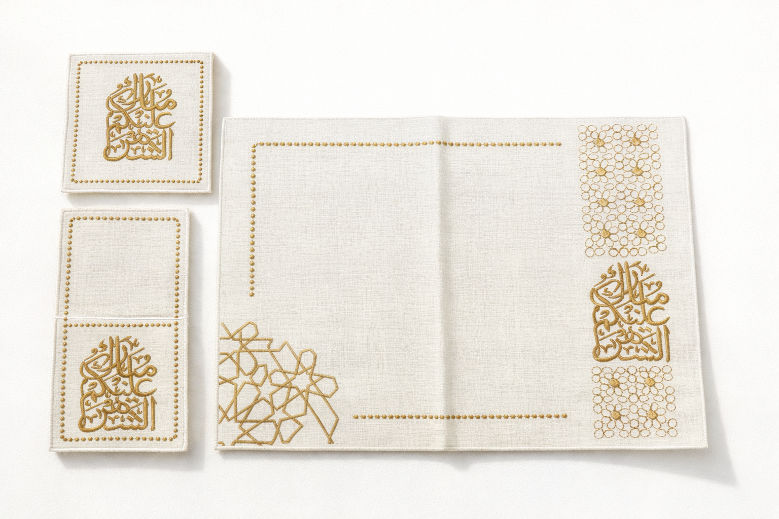 Hand embroidered Ramadan table set