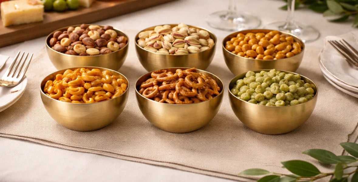 Aurea – Matte Gold Bowl Set (Set of 6)