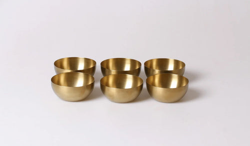 Aurea – Matte Gold Bowl Set (Set of 6)