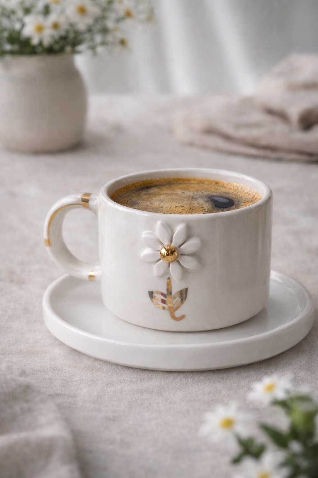 Petite Bloom Coffee Cup & Saucer (Set of 2)