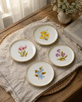 Set of 4 Soft Bloom Vintage Plates